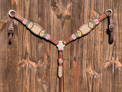 Cactus Cheetah Breast Collar