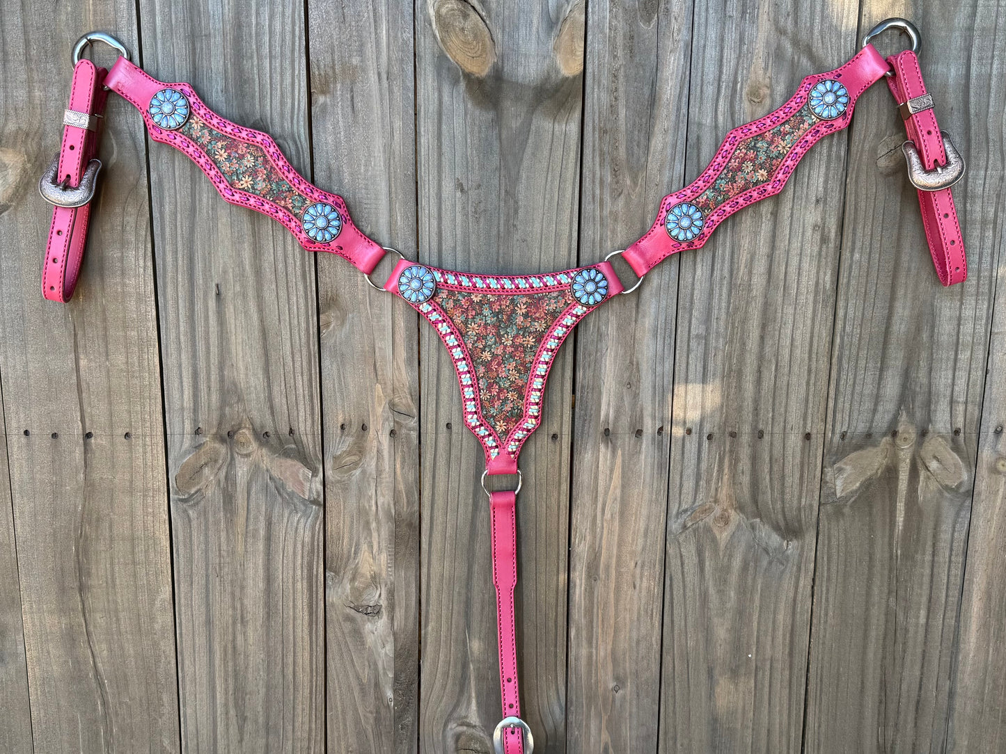 Pink Floral Breast Collar