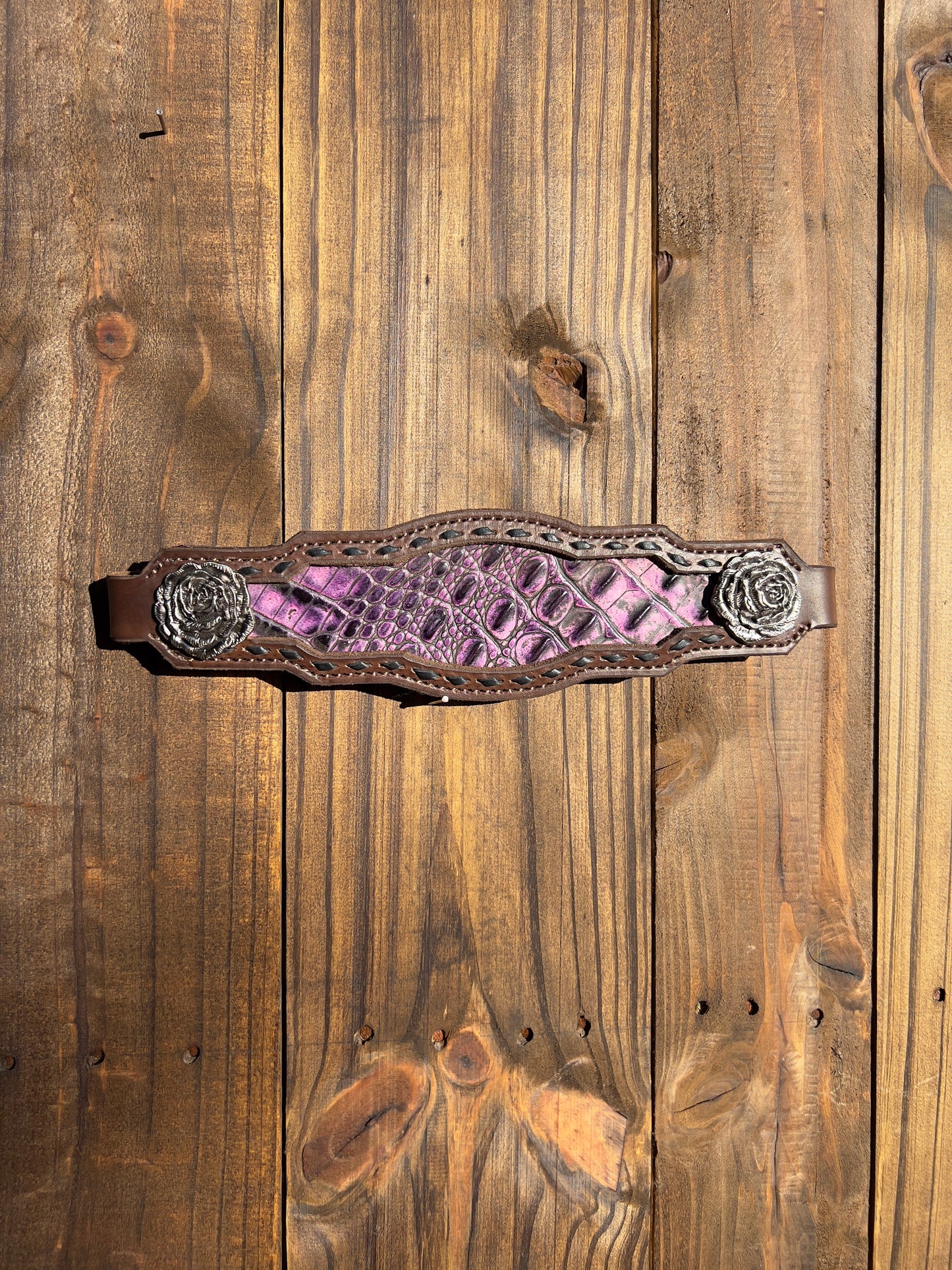 Purple Croc Noseband