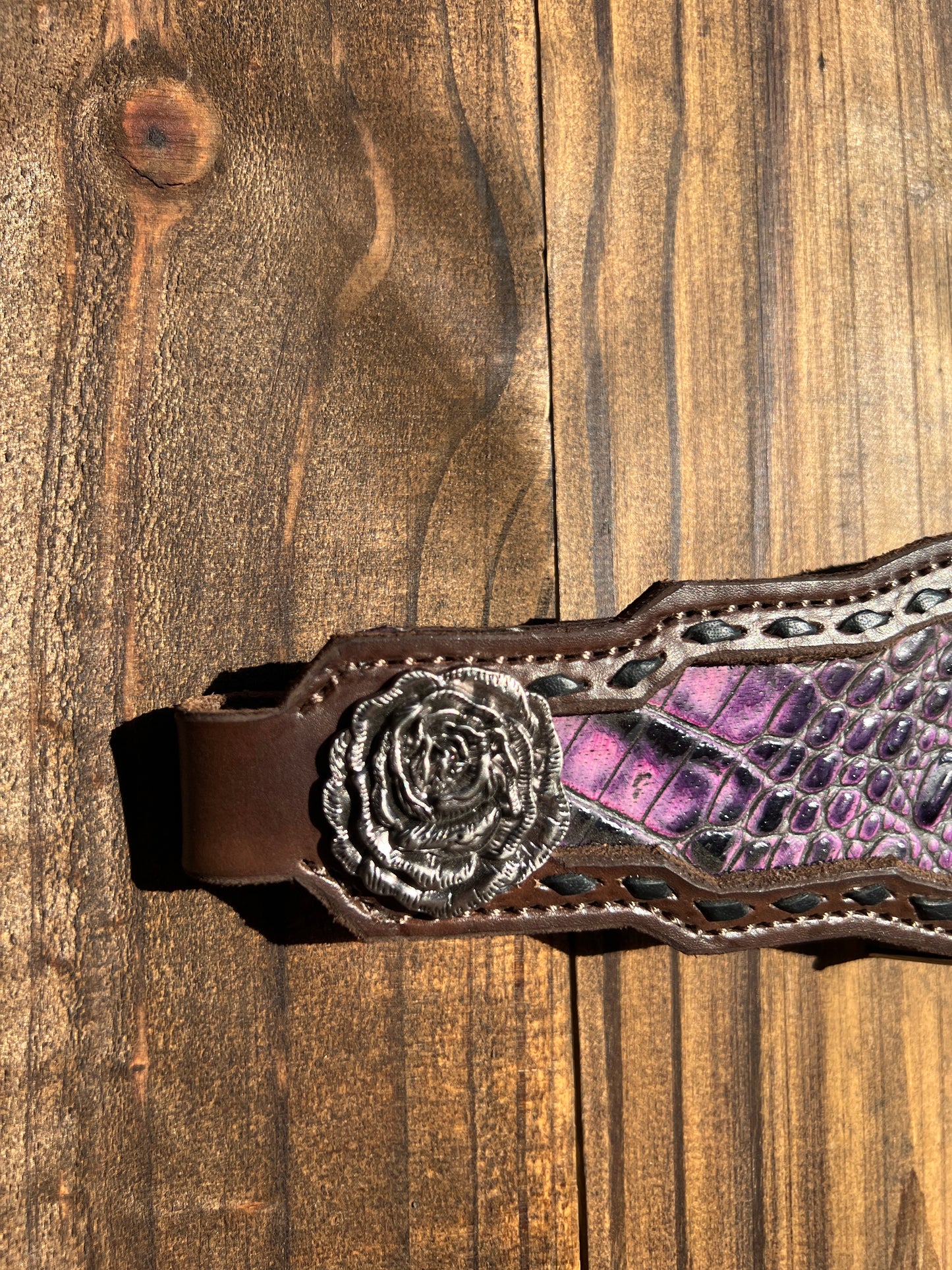 Purple Croc Noseband