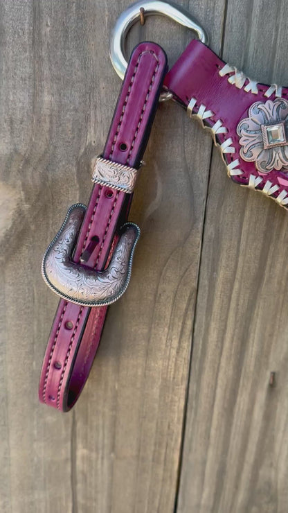 Metallic Floral Plum Breast Collar